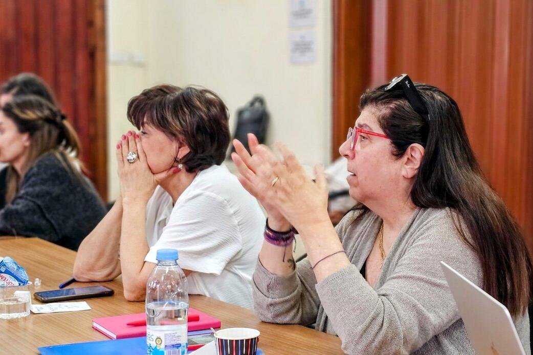 A photo taken at an event. 