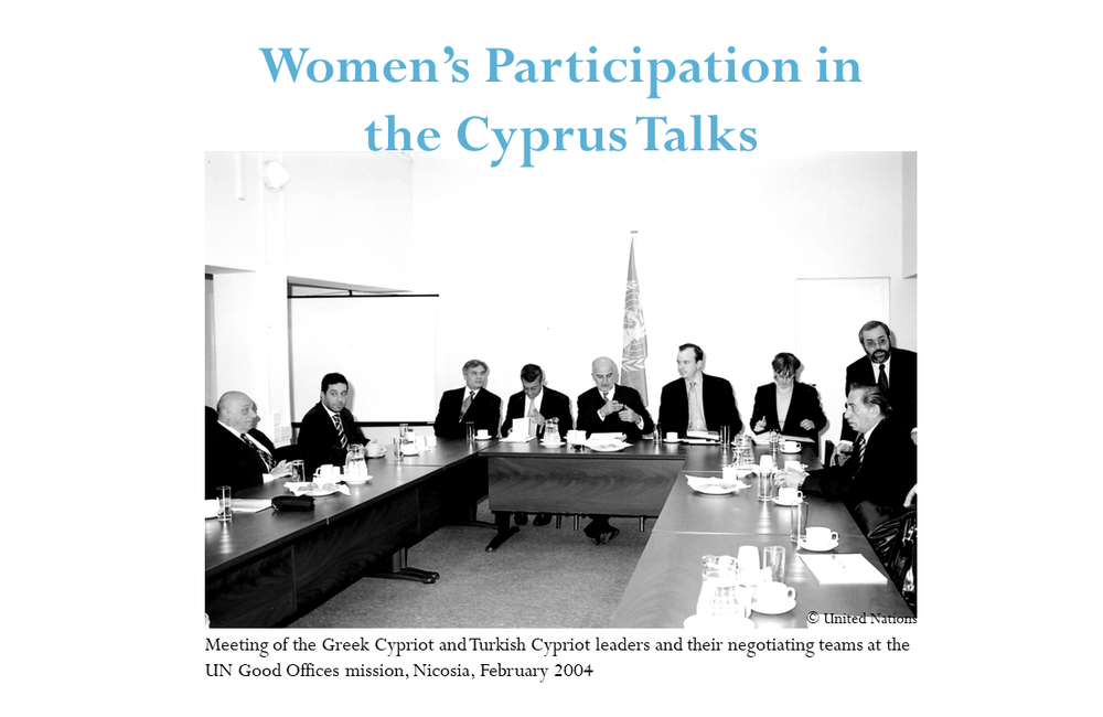 Inclusive Diplomacy: Women's Participation In The Cyprus Talks | UN ...